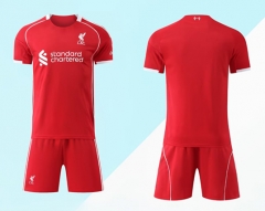 Without Brand Logo 2025-2026 Liverpool Home Red Soccer Uniform-9031