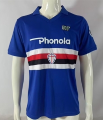Retro Version 84-88 Sampdoria Home Blue Thailand Soccer Jersey AAA-503