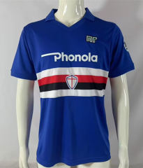 Retro Version 84-88 Sampdoria Home Blue Thailand Soccer Jersey AAA-503