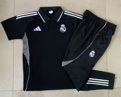 2024-2025 Real Madrid Black Thailand Polo Uniform-815