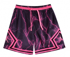 (XS-4XL) AJ Lightning Red NBA Shorts -4370