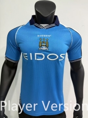 Player Retro Version  99-01 Manchester City Home Blue Thailand Soccer Jersey AAA-1959