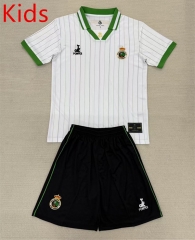 2025-2026 Commemorative Edition Racing de Santander White Kids/Youth Soccer Uniform-AY