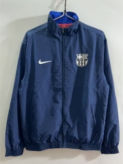 2024-2025 BarcelonaRed&Blue stripes double-sided silicone Thailand Trench Coats-0255