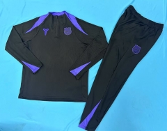 2025-2026 Barcelona Black&Purple Thailand Soccer Tracksuit-4627