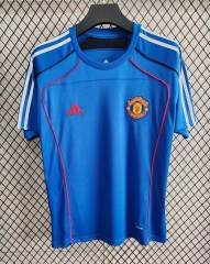 (S-4XL) 25-26 Manchester United Blue Thailand Soccer t-shirt-9070