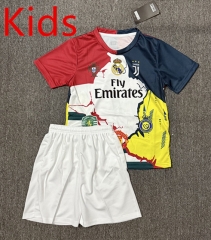 2025-2026 Real Madrid Career Edition C Ronaldo Colorful  Kids/Youth Soccer Uniform-4247