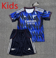 2025-2026 Arsenal Away Blue&Black Kids/Youth  Soccer Uniform-4247