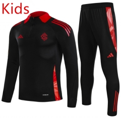 2025-2026  Brazil SC Internacional Black Kids/Youth Soccer Tracksuit-GDP
