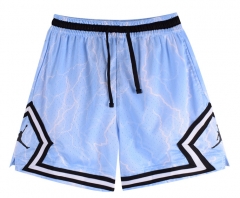(XS-4XL) AJ Lightning Blue NBA Shorts -4370