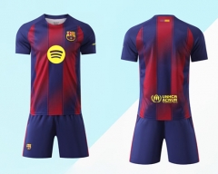 Without Brand Logo 2025-2026 Barcelona Home Red&Blue   Soccer Uniform-9031