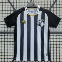 2025-2026 Santos FC Away Black&White Thailand Soccer Jersey AAA-2483