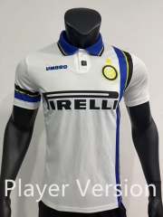 Player Retro Version 97-98 Inter Milan Away White Thailand Soccer Jersey AAA-0871