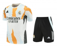 2025-2026 Real Madrid White&Orange Thailand Soccer Uniform-418