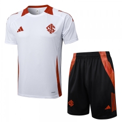 2024-2025 Brazil SC Internacional White Short-Sleeve Thailand Soccer Tracksuit-815