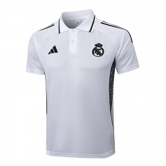 2025-2026  Real Madrid White Thailand Polo Shirt-815