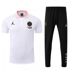 24-25 Jordan PSG White Thailand Polo Uniform-4627