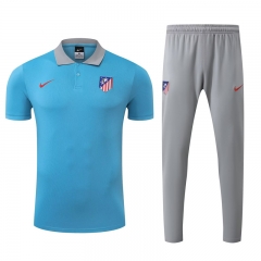 2025-2026 Atletico Madrid Light Blue Thailand Polo Uniform-4627