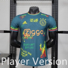 Player Version Special Version Ajax Blue&Green Thailand Soccer Jersey AAA-888