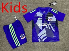 2025-2026 Colo-Colo Goalkeeper Purple  Kids/Youth Training Soccer Uniform-6748