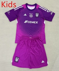 25-26 Tigres UANL Goalkeeper Purple Kid/Youth Soccer Uniform-AY