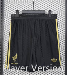 Player Version  2025-2026 Mexico Black Thailand Soccer Shorts-888
