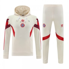 25-26 Bayern München Beige Thailand Soccer Tracksuit With Hat-418