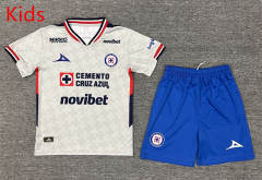 25-26 Cruz Azul Away White Kid/Youth Soccer Uniform-3162