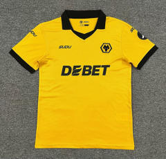 (S-4XL) 25-26  Wolverhampton Wanderers Home Yellow Thailand Soccer Jersey AAA-512
