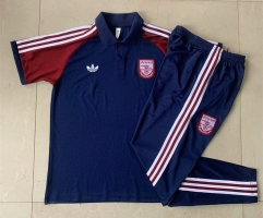 25-26 Retro Version Arsenal Royal Blue Thailand Polo Uniform-815