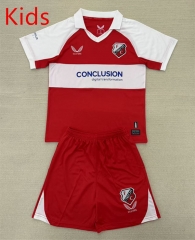 25-26 FC Utrecht 4th Away Red&White Kids/Youth Soccer Uniform-AY