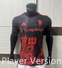 Player Version 2025-2026  Red Devil Commemorative Edition    Manchester United Red&Black  Thailand Jersey AAA-6253
