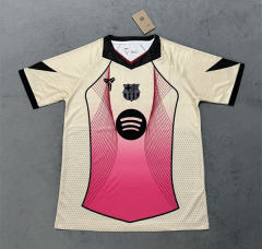 (S-4XL) 25-26 Barcelona Beige Thailand Soccer Training Jersey AAA-4506