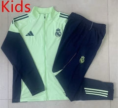 2025-2026 Real Madrid Light Green Kids/Youth Soccer Jacket Uniform-815