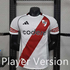 Player Version 2025-2026 River Plate Home White Thailand Soccer Jersey AAA-888