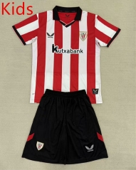 25-26 Athletic Bilbao Home White&Red Kids/Youth Soccer Unifrom-AY