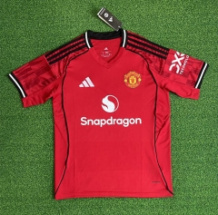 (S-4XL)2025-2026  Manchester United Home Red Thailand Soccer Jersey AAA-403