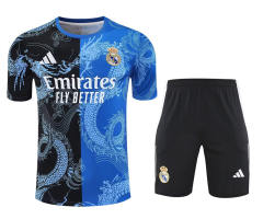 2025-2026 Dragon Edition Real Madrid Black&Green Training Soccer Uniform-418