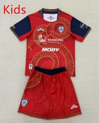 25-26 Special Version Cagliari Calcio Red Kids/Youth Soccer Uniform-AY