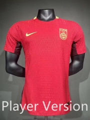 (S-3XL) Player Version 2025-2026 China Home Red Thailand Soccer Jersey AAA-5229