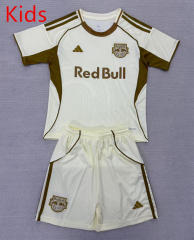 25-26 New York Red Bull Beige Kids/Youth Soccer Uniform-AY