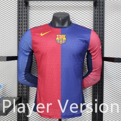 Player Version 25-26 Special Version  Barcelona  Red&Blue Thailand Soccer LS Jersey AAA-888