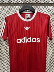 (S-4XL) Adidas Jacquard Red  T-shirt-GB