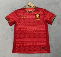 (S-4XL) 25-26 Jordan Brazil Red Thailand Soccer Jersey AAA-4506