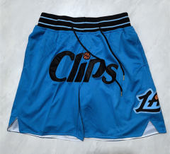 (S-3XL) City Edition Los Angeles Clippers Colorful Blue NBA Shorts (with pockets) -0593