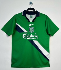 Retro Version 99-00 Liverpool Away Green Thailand Soccer Jersey AAA-811