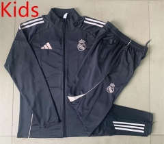 2025-2026 Real Madrid Dark  Grey  Kids/Youth Soccer Jacket Uniform-815