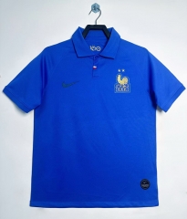 Retro Version 100th Anniversary  France Blue Thailand Soccer Jersey AAA-811