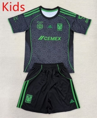 2025-2026 Tigres UANL 2nd Away Black  Kids/Youth Soccer Uniform-AY