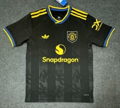(S-4XL) 25-26 Manchester United 2nd Away Black Thailand Soccer Jersey-5931